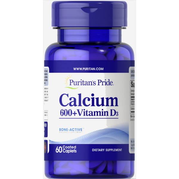 Puritan’s Pride Calcium Carbonate 600 mg + Vitamin D 125 IU by 60 ...