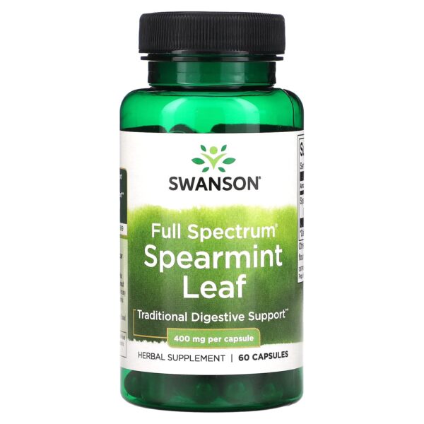 Swanson Spearmint Leaf 400mg by 60 Capsules