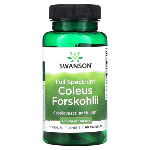 Swanson Coleus Forskohlii 400mg by 60 Capsules