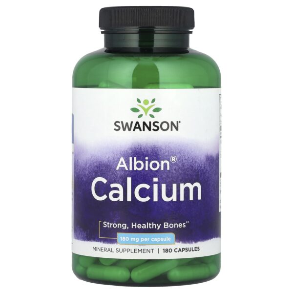 Swanson Albion Calcium Glycinate 360mg by 180 Capsules