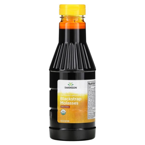 Swanson Organic Blackstrap Molasses Unsulfured 473 ml