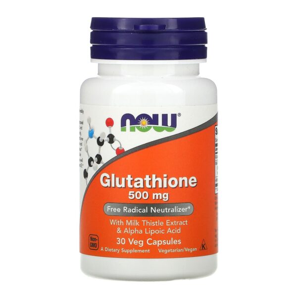 Now Glutathione 500mg by 30 Capsules
