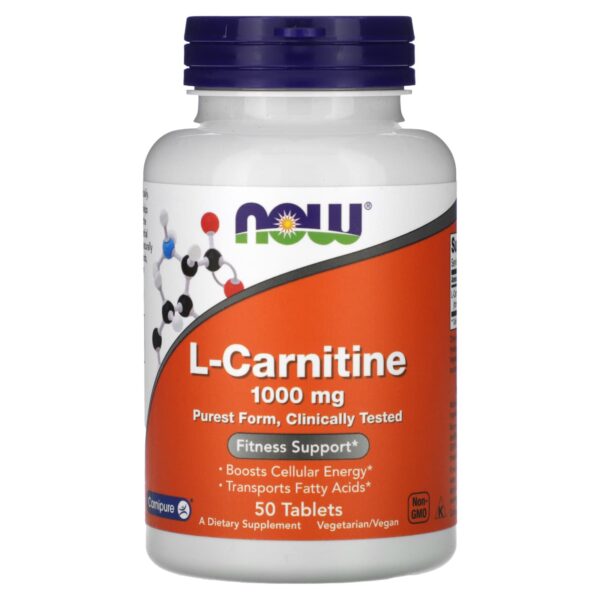 NOW L-Carnitine 1000mg by 50 Tablets