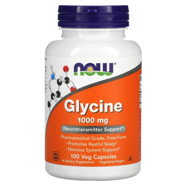 Now Glycine 1000mg by 100 Capsules