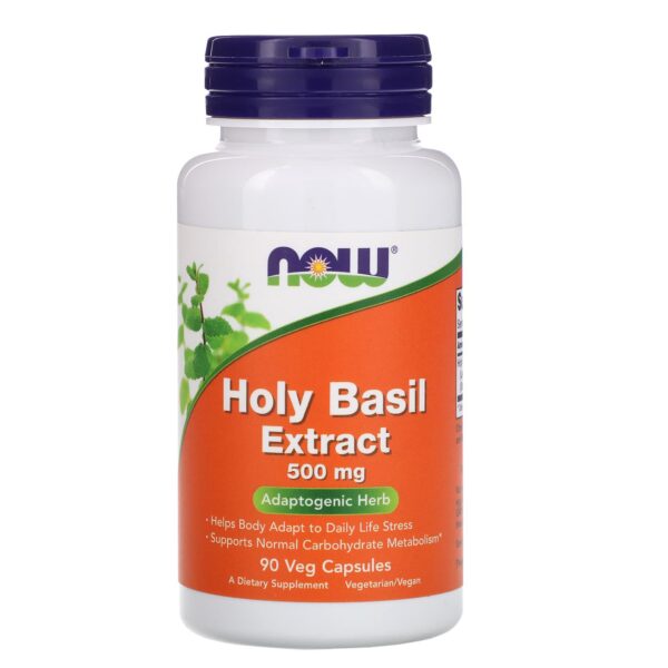 Now Holy Basil Extract 500mg by 90 Capsules