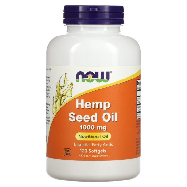 NOW Hemp Seed Oil 1000mg by 120 Softgels