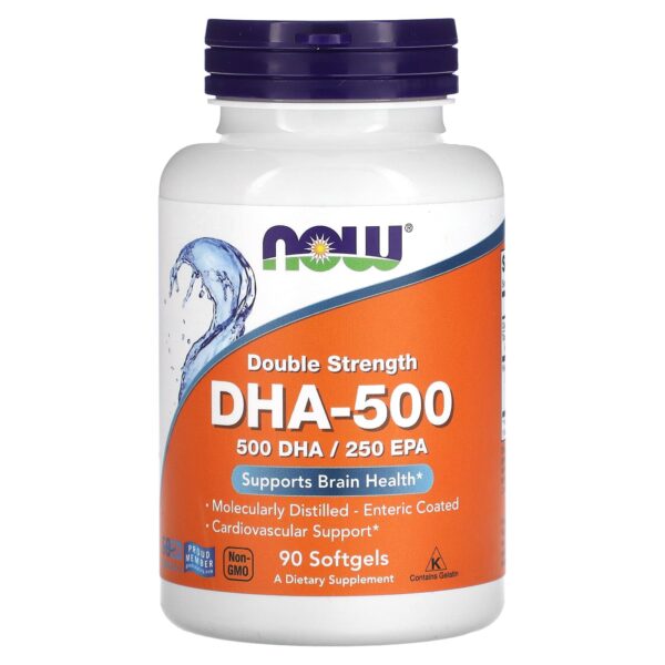 Now DHA 500mg Double Strength by 90 Softgels