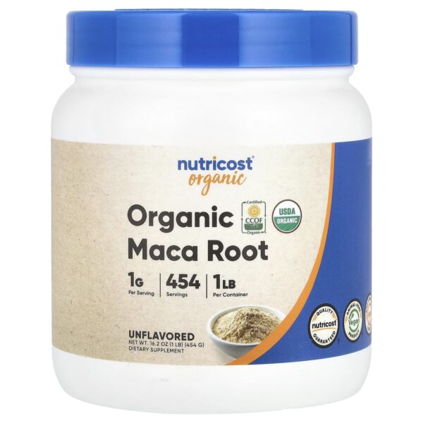 Nutricost Organic Maca Root Powder Unflavored 454g