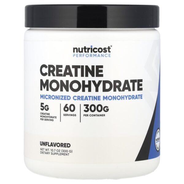 Nutricost Creatine Monohydrate Powder Unflavored 300g