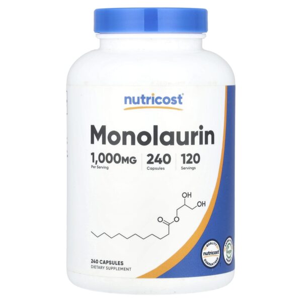 Nutricost Monolaurin 500mg by 240 Capsules