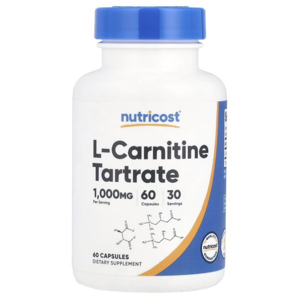Nutricost L-Carnitine Tartrate 500mg by 60 Capsules