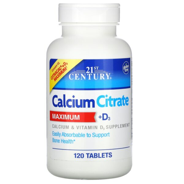21st Century Calcium Citrate & Vitamin D3 by 120 Tablets